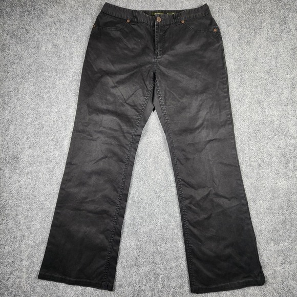Eddie Bauer Pants - Eddie Bauer Black Stretch Twill Straight Leg Pants Womens Petite 10 Casual Work